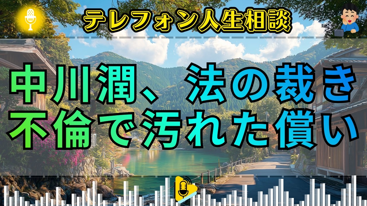 【テレフォン人生相談】 偽りの贖罪。不倫で家族を裏切り「後悔」を盾にする, 卑怯な妻の正体。中川潤が暴く, 法が下す無慈悲な代償。三石由起子が放つ一喝！