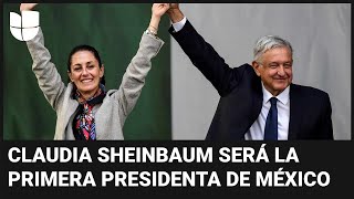 AMLO felicita a Claudia Sheinbaum por su victoria en las presidenciales de México: 'Estoy orgulloso'