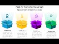 Create 4 Steps Out of the Box Thinking Infographic Slide in PowerPoint | Free download