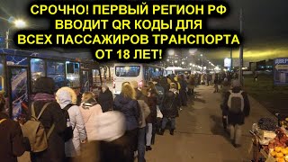 СРОЧНО! ПЕРВЫЙ РЕГИОН РОССИИ ВВОДИТ QR ПРОПУСКА В ОБЩЕСТВЕННЫЙ ТРАНСПОРТ! К ЧЕМУ ЭТО ПРИВЕДЕТ?