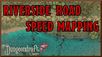 Speed Mapping a Riverside Road Battle Map (Dungeondraft Timelapse) (Free Download)