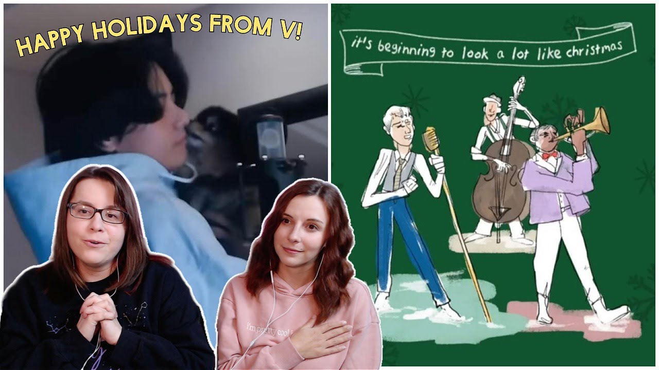 V of BTS 'It’s Beginning To Look A Lot Like Christmas (cover)' Reaction