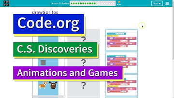 Sprites Lesson 6.12 Code.org Tutorial with Answers - Unit 3 Animation and Games CS Discoveries
