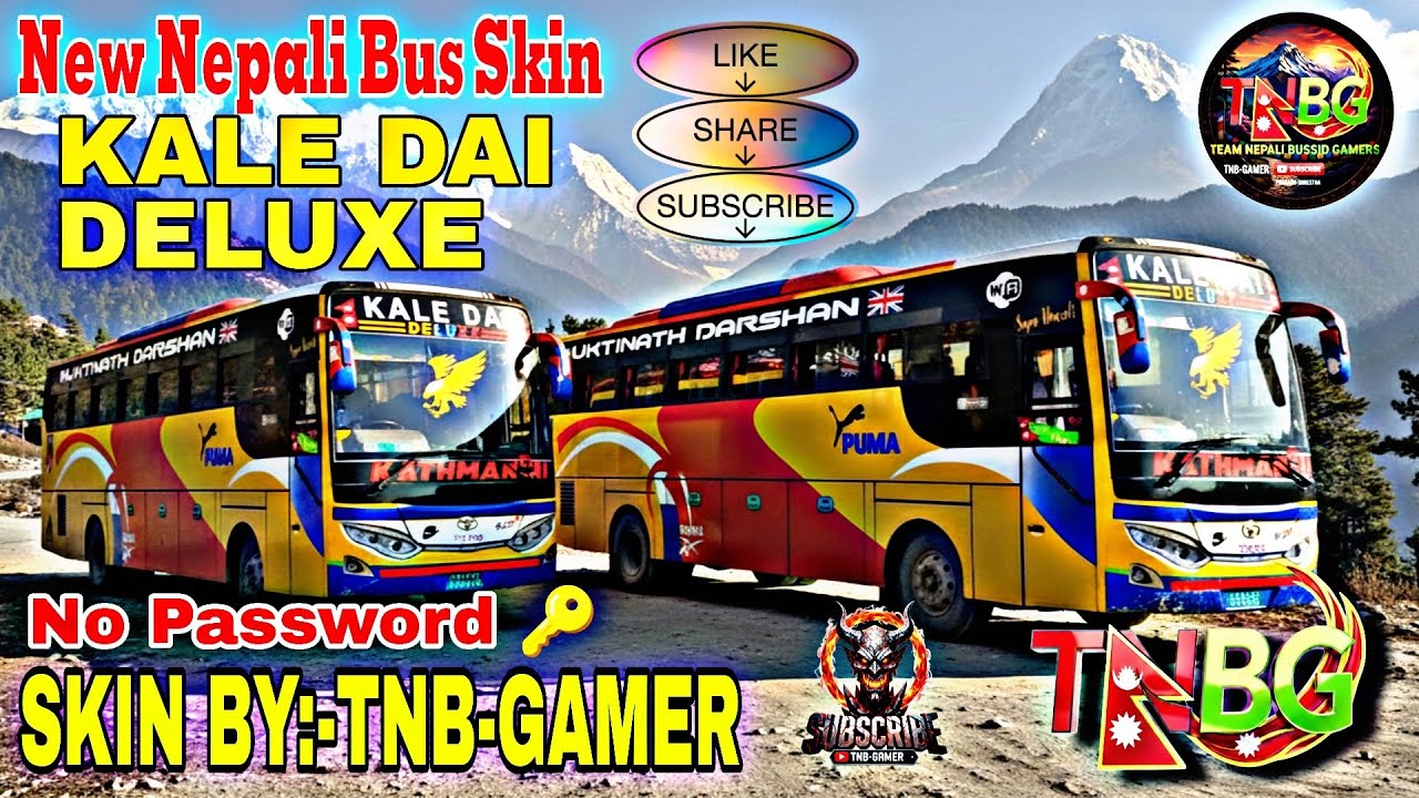 KALE DAI DELUXE New Nepali Bus Skin for bussid By TNB-GAMER 
