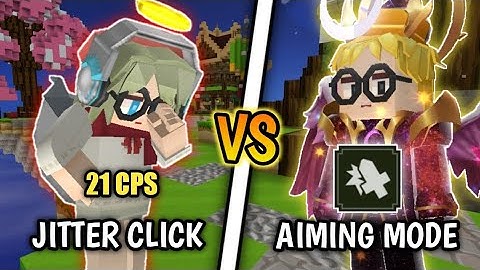 Naomi BG Jitter Click Vs Aiming Mode Player In Bedwars!!🔥🔥 [Blockman Go]