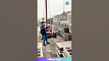 My Back Hurts Just Watching This! 🥵 These Brick Lifting Gadgets Are GENIUS! #construction #gadget
