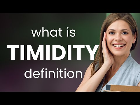 Timidity • meaning of TIMIDITY