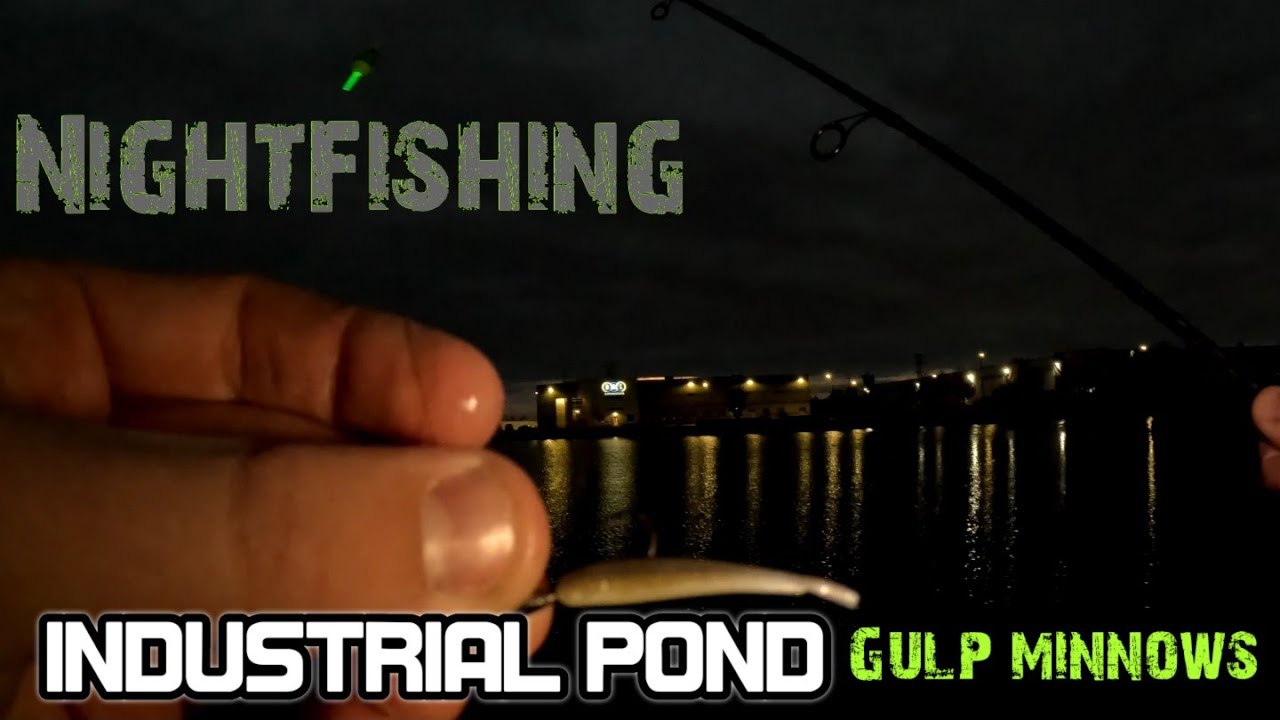 Fishing The INDUSTRIAL POND! With Gulp Minnows It's Starting To Feel Like WINTER!