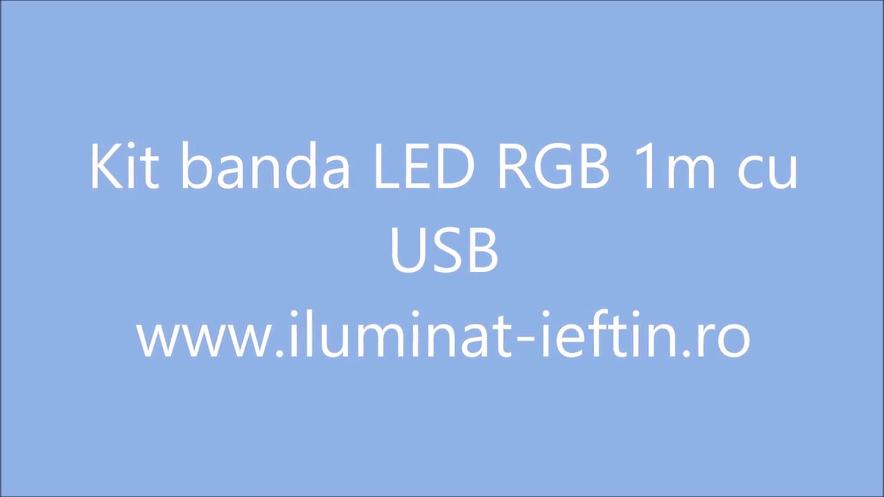 Kit banda LED RGB 1m cu USB - YouTube