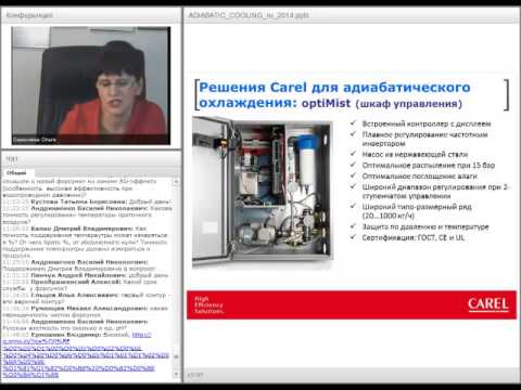 Системы адиабатического охлаждения Carel