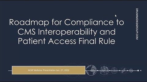 Roadmap for Compliance to CMS Interoperability and Patient Access Final Rule