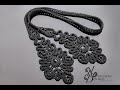 Галстук, бисерное кружево / Tie lace beads