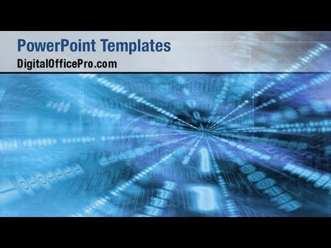 Binary Tunnel PowerPoint Template Backgrounds - DigitalOfficePro #08938W