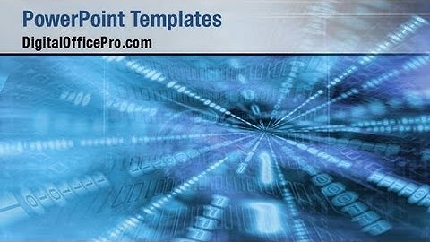 Binary Tunnel PowerPoint Template Backgrounds - DigitalOfficePro #08938W