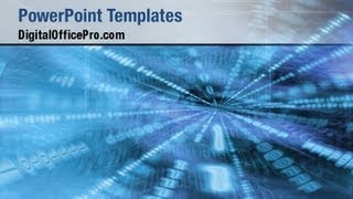 Binary Tunnel PowerPoint Template Backgrounds - DigitalOfficePro #08938W