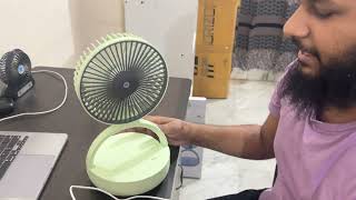 DP-7637 Rechargeable Moving Table Fan with LED Light Review