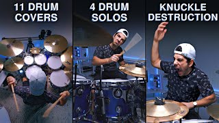 Playing 11 DRUM COVERS (and 4 drum solos) - with LALAL.ai