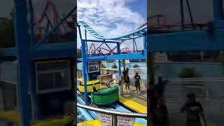 The CRAZIEST spinning coaster! 😵‍💫 • #shorts #pov #rollercoaster