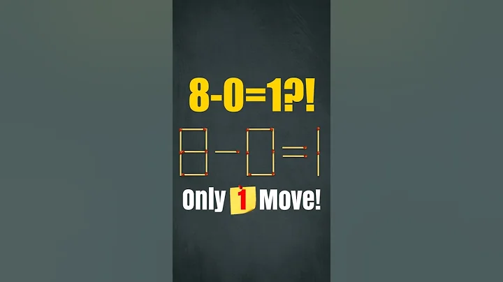 8-0=1 Fixed in One Move | Genius Matchstick Puzzle 🔥