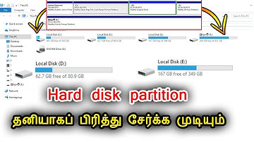 How to create Partition on Windows 7,8,8.1,10 | Hard Drive Partition on Computer or laptop in Tamil