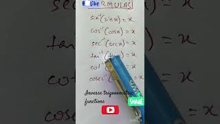 Formulas of inverse trigonometry📚#inversetrigonometricfunctions#12thmaths#principalvalue#range