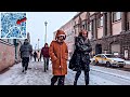 Moscow - Walking ❄️ Snowy April Cyclone Katarina | Maroseyka street #2