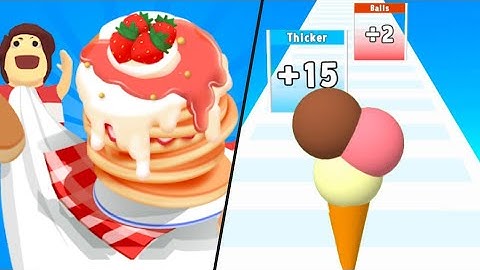 Pancake Run | Ice Cream Rush / All Level Gameplay - Android,iOS