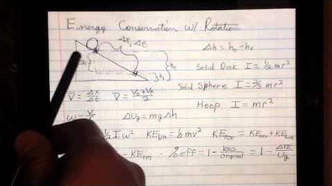 Energy Conservation with Rotation Part 1