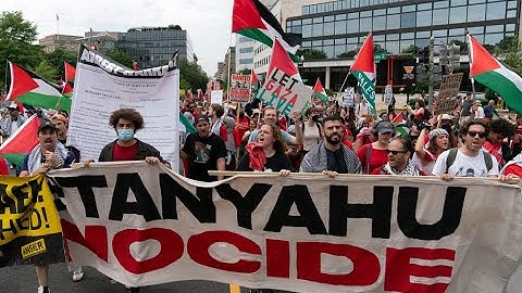 USA : des milliers de manifestants anti-Netanyahu autour du Capitole