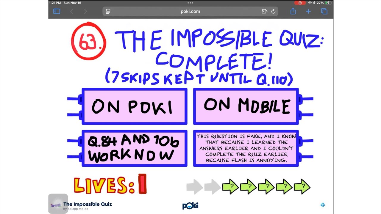 THE IMPOSSIBLE QUIZ: COMPLETE!