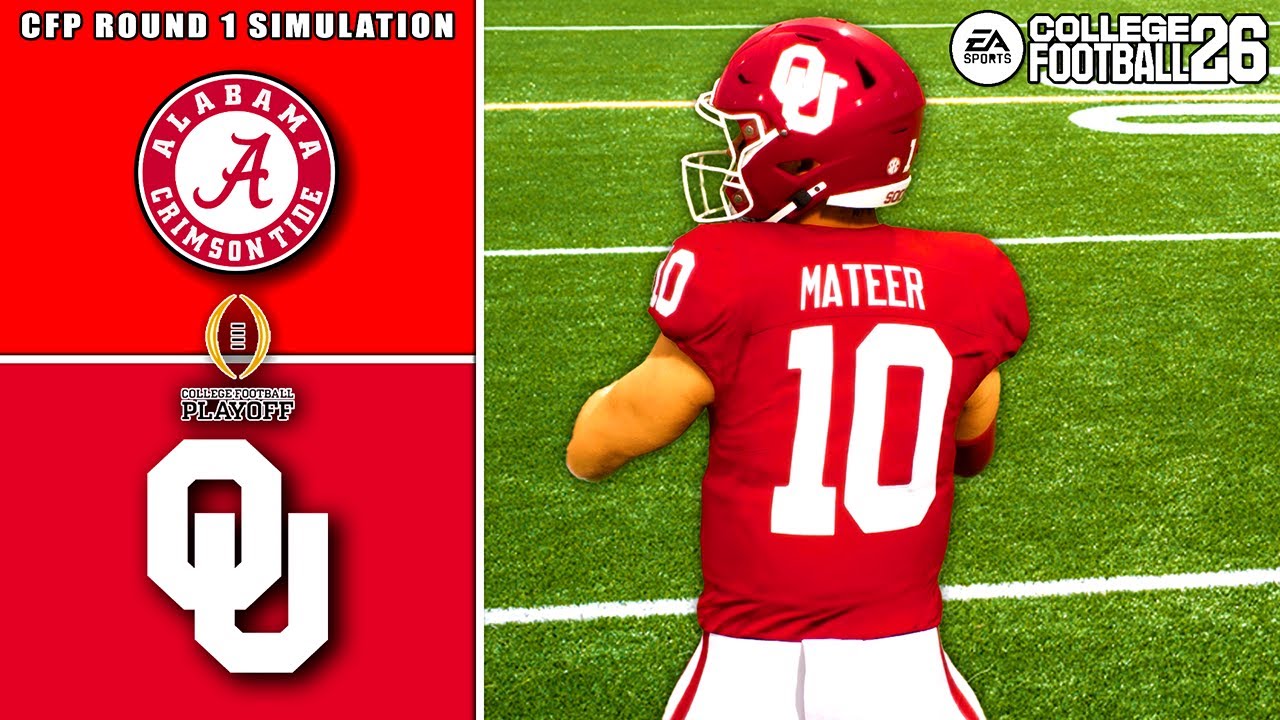 Alabama vs Oklahoma College Football Playoff Simulation (CFB 26) - YouTube