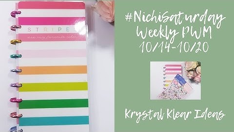 #NichiSaturday Weekly PWM 10/14-10/20 #happynichi #fauxbonichi #Plannernichibabe
