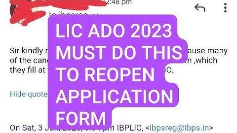 LIC ADO 2023 INTERVIEW | APPLICATION FORM LOST | DO THIS 👆| LINK WILL OPEN | 🤞