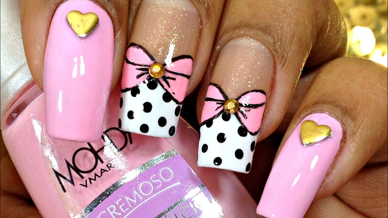 Resultado de imagem para Unhas Decoradas com Lacinho