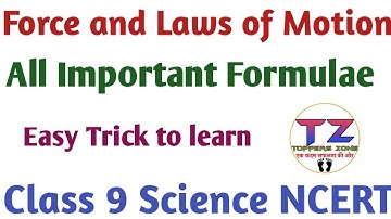 All Formulae of Force and Laws of Motion Class 9 Science