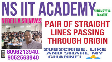 #PAIR OF STRAIGHT LINES PASSING THROUGH ORIGIN