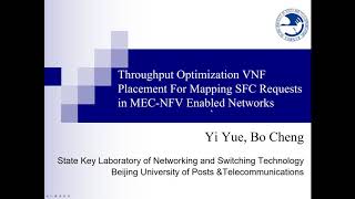 Poster: Throughput Optimization VNF Placement For Mapping SFC Requests in MEC NFV Enabled Networks