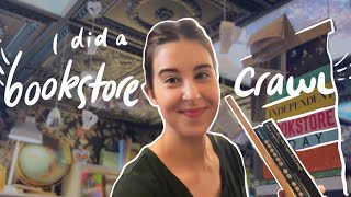 🐌 Doing a book crawl on indie bookstore day | #vlog #bookstores #bookhaul #bookshopping #bookcrawl