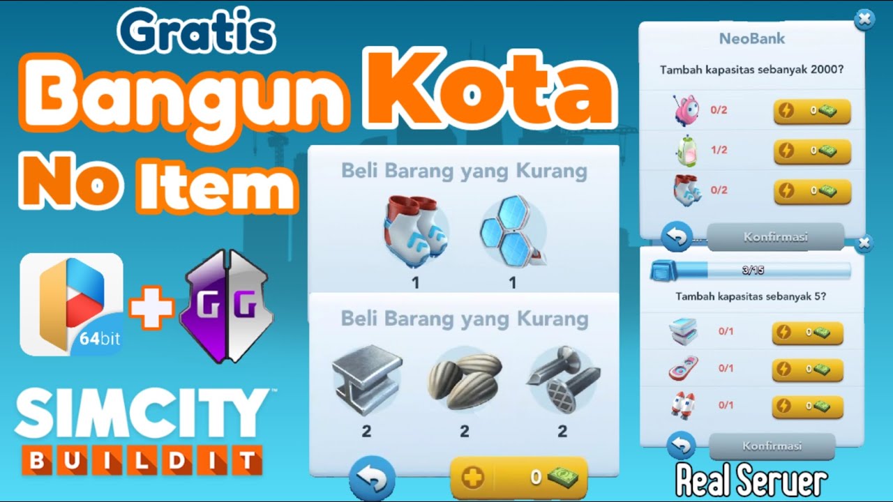 Cheat beli barang kurang untuk membangun kota simcity Real Server