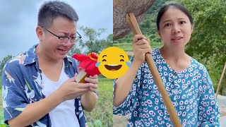 My wife said she would run away from home！😂😜🤣#funnyvideo #funny #funnyvideos