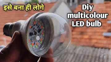 How to make 9 colour LED light hack || LED filament bulb