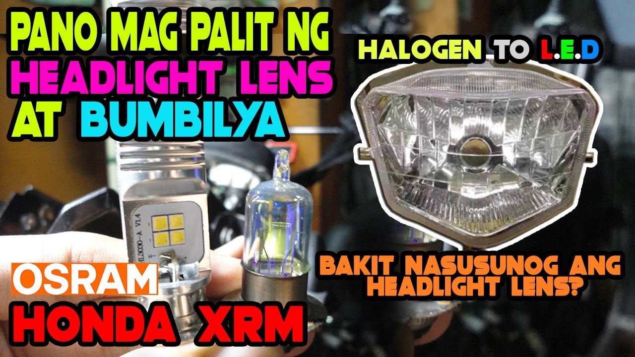 Pano mag palit ng headlight lens at bulb LED | Honda XRM125