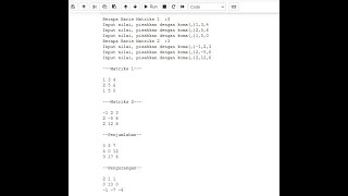 Tutorial membuat Kalkulator Matriks | Python