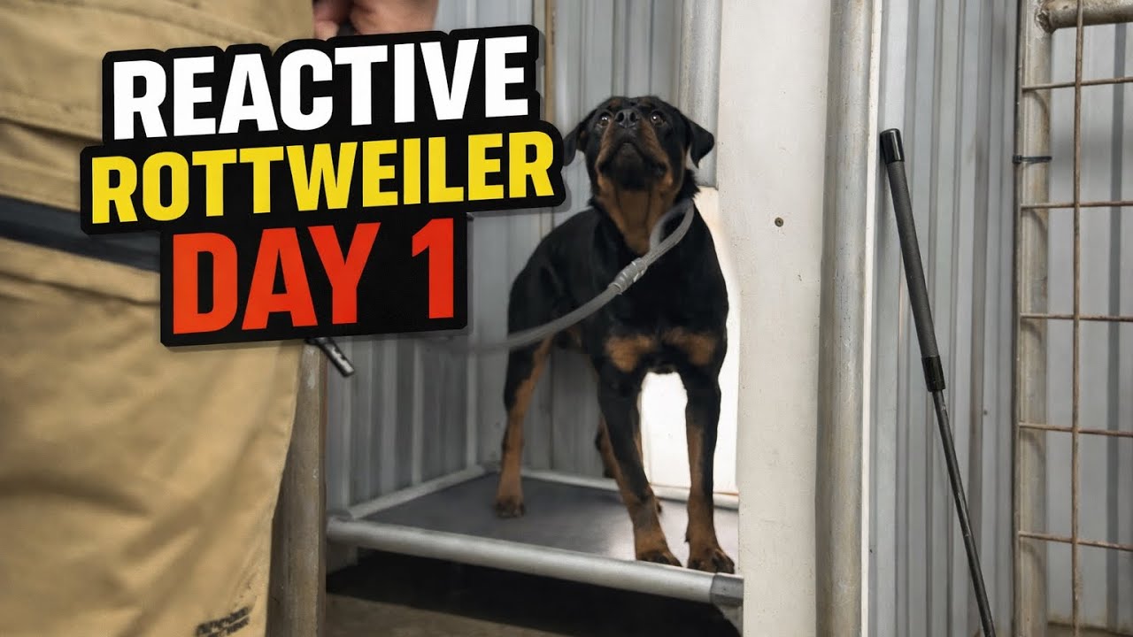 Scared Rottweiler Max the Fear Reactive Rottweiler Session 1 - YouTube