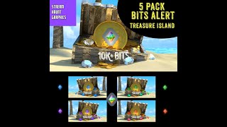 Stunning Animated Twitch 5-Pack Bit Alert Treasure Island Chest  1920x1080 Full Screen  Fast Zoom...