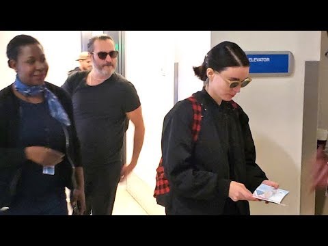 Rooney Mara And Joaquin Phoenix Jet Out Of Lax On Romantic Vacation