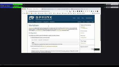Sphinx Python program documentation markdown support part 4/4