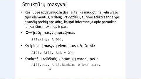 C++ įrašų duomenų tipas 1 dalis
