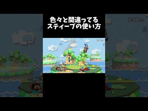 色々と間違ってるスティーブの使い方 スマブラSP