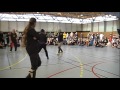 Arto Fama (red) vs. Matt Easton (blue) - Dijon Tournament longsword v sword and buckler